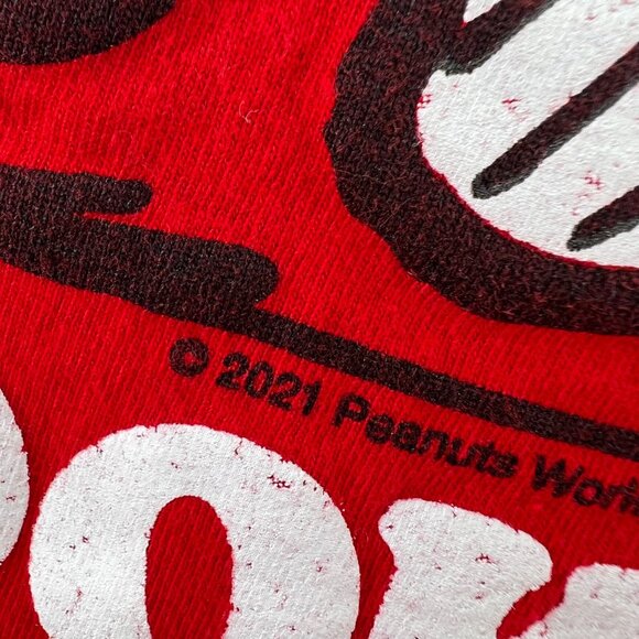 Peanuts Snoopy Christmas T Shirt S Adult Here For the Cookies Cotton Crewneck - Picture 3 of 5